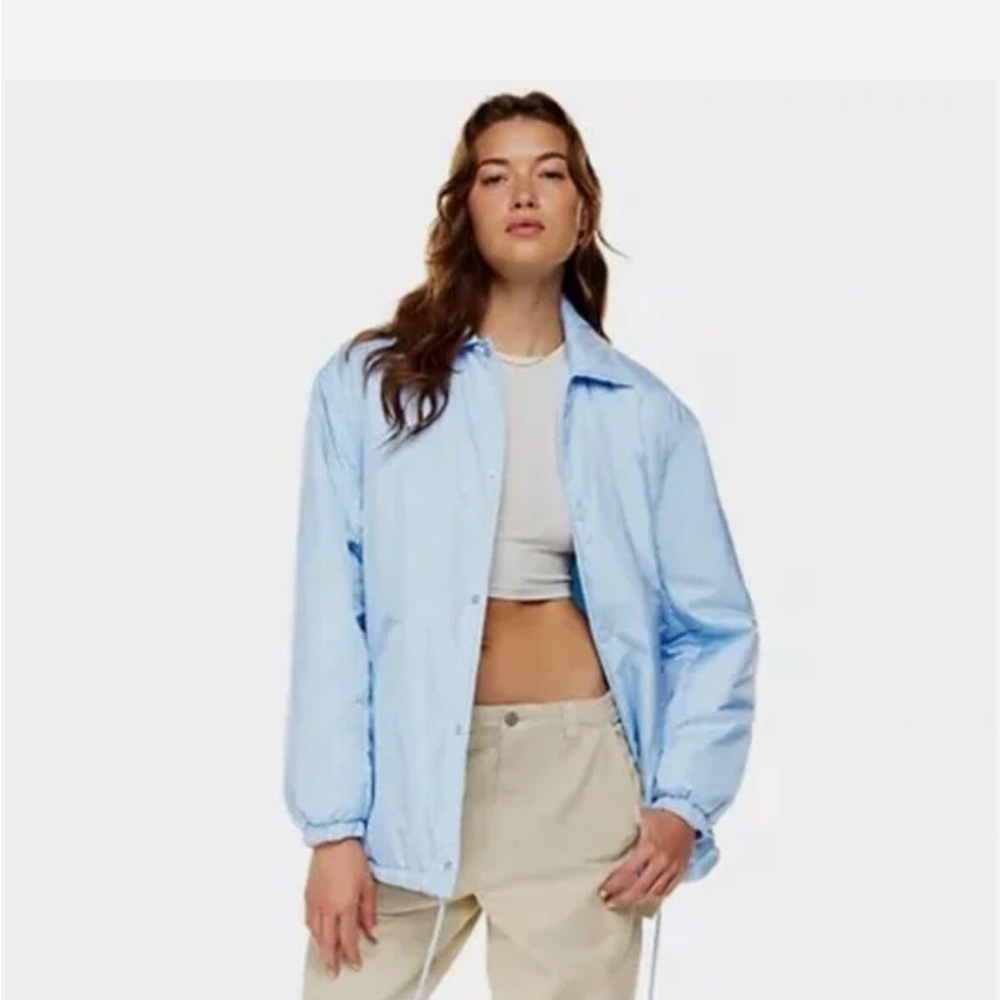 Aritzia Light Blue coaches Jacket